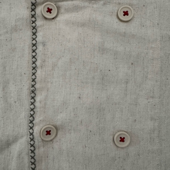 ZARA Home Embroidered Linen Christmas Jacket L - Picture 2 of 7